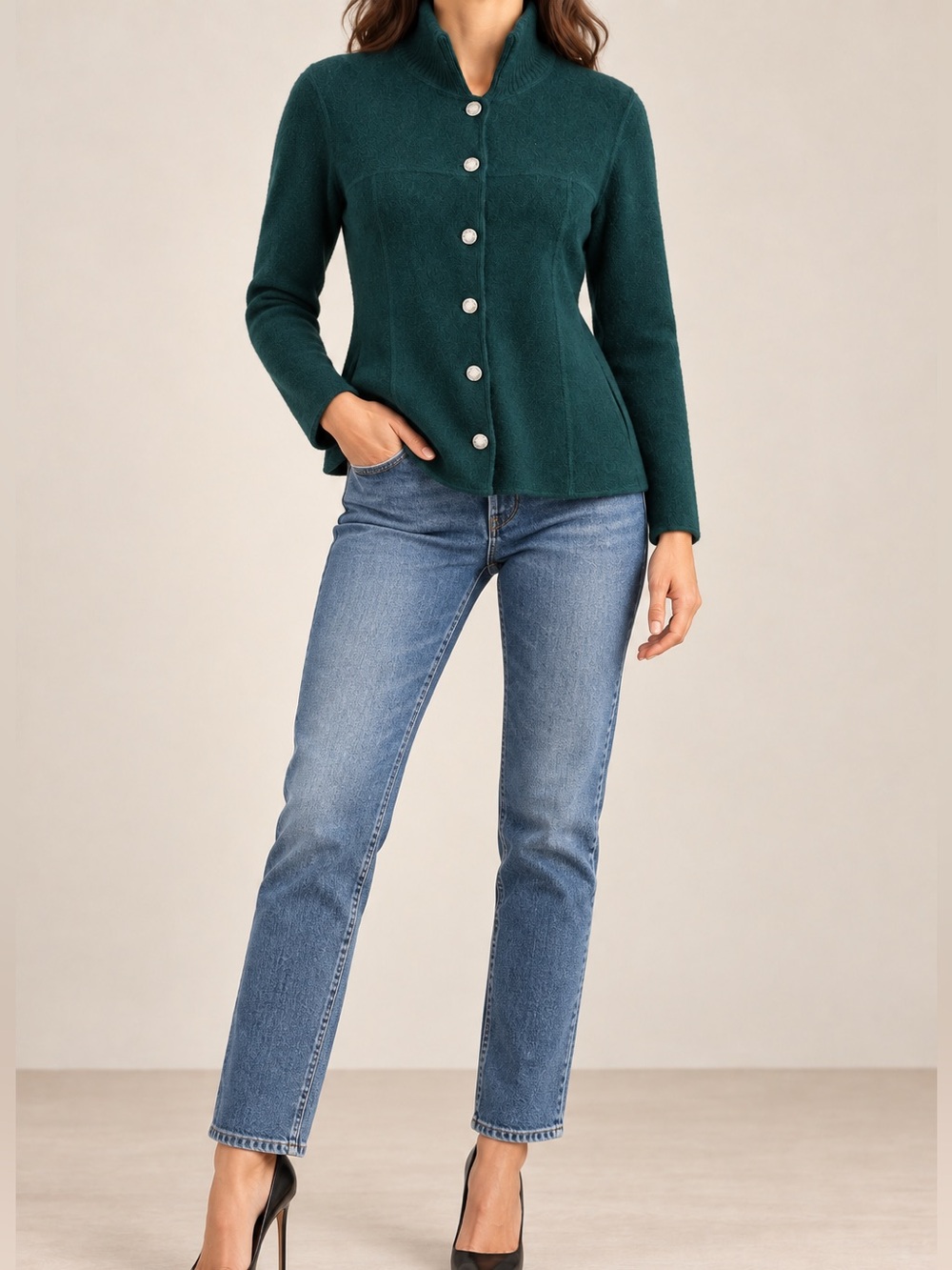 Vintage Annex 100% Wool Green Cardigan – Petite L